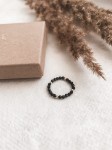 Pierścionek elastyczny Moon z czarnego turmalinu 