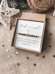 Bransoletka Make a Wish bordowa z granatem
