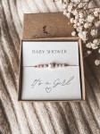 Bransoletka Baby Girl z opalem i perłą Baby Shower